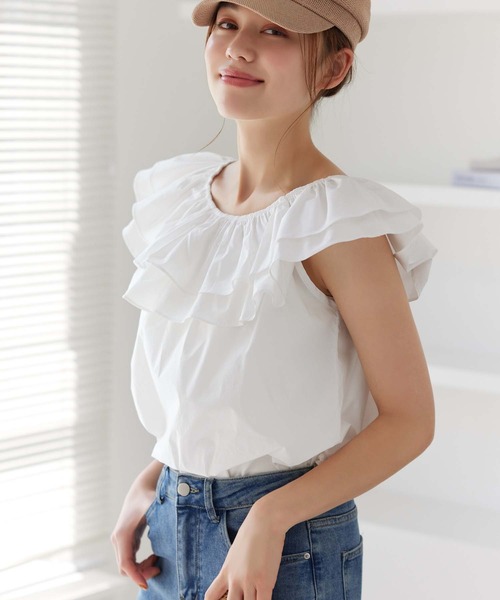 Edit Sheen(エディットシーン)の「2wayフリルカラーブラウス(シャツ/ブラウス・レディース・ホワイト/アイボリー・M)」の19枚目の写真