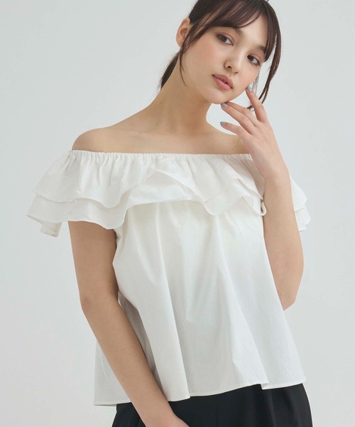 Edit Sheen(エディットシーン)の「2wayフリルカラーブラウス(シャツ/ブラウス・レディース・ホワイト/アイボリー・M)」の3枚目の写真