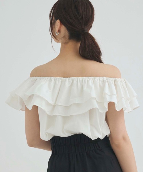 Edit Sheen(エディットシーン)の「2wayフリルカラーブラウス(シャツ/ブラウス・レディース・ホワイト/アイボリー・M)」の8枚目の写真