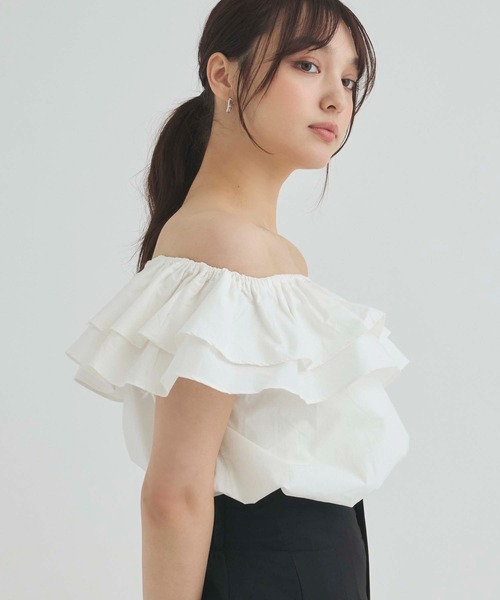 Edit Sheen(エディットシーン)の「2wayフリルカラーブラウス(シャツ/ブラウス・レディース・ホワイト/アイボリー・M)」の7枚目の写真