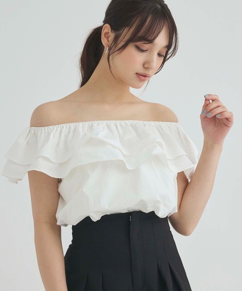 Edit Sheen(エディットシーン)の「2wayフリルカラーブラウス(シャツ/ブラウス・レディース・ホワイト/アイボリー・M)」の5枚目の写真