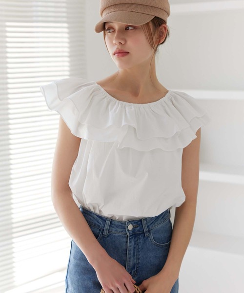 Edit Sheen(エディットシーン)の「2wayフリルカラーブラウス(シャツ/ブラウス・レディース・ホワイト/アイボリー・M)」の13枚目の写真