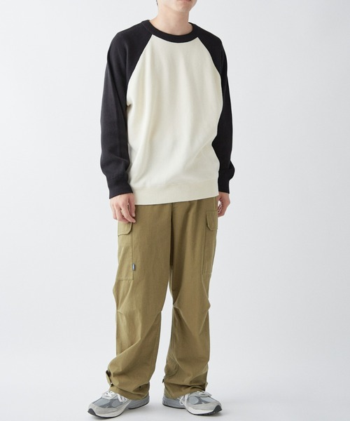 CIAOPANIC TYPY（チャオパニックティピー）の「【ユニセックス】スウェットライクニットラグラン（ニット/セーター・メンズ・ネイビー/ブラウン/ブラック・MEDIUM/LARGE）」の7枚目の写真