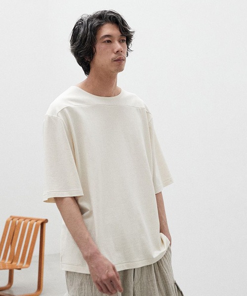 LIDNM（リドム）の「SILK BLEND TEE（Tシャツ/カットソー・メンズ・ホワイト系その他/ブラック系その他・SMALL/MEDIUM/LARGE）」の13枚目の写真