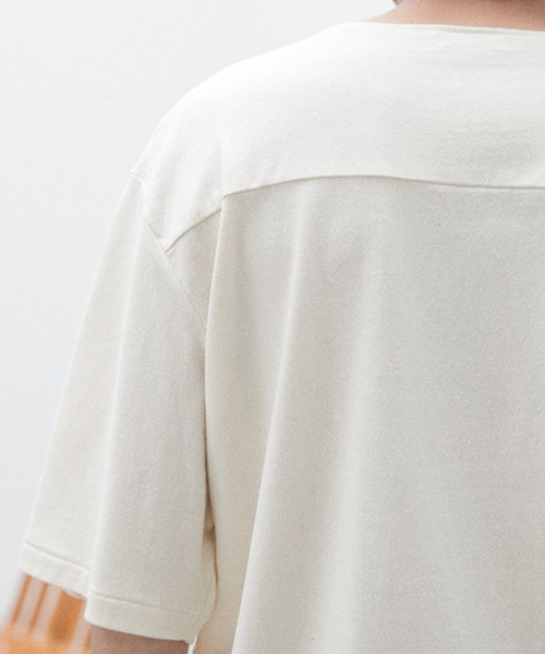 LIDNM（リドム）の「SILK BLEND TEE（Tシャツ/カットソー・メンズ・ホワイト系その他/ブラック系その他・SMALL/MEDIUM/LARGE）」の7枚目の写真
