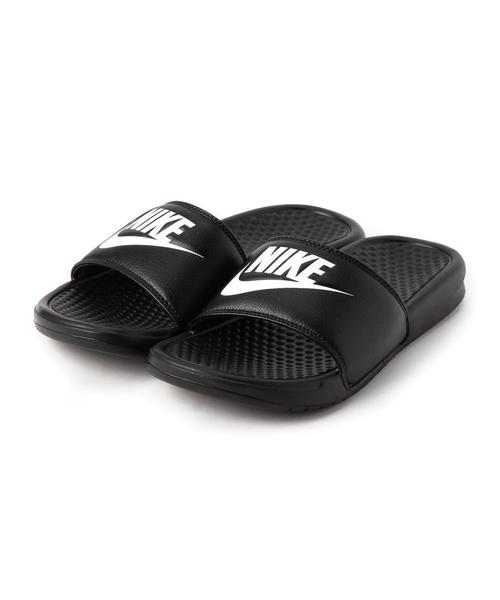 NIKE(ナイキ)の「▼ボワソンショコラ NIKE WMベナッシ JDI(サンダル・レディース・ブラック・24cm/23cm)」の1枚目の写真