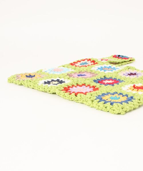 UP START(アップスタート)の「【Strawberry Vally】手編み 花柄 バッグ 大人カジュアル(トートバッグ・レディース・アイボリー/ブラック/グリーン・FREE)」の7枚目の写真