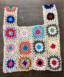 【Strawberry Vally】手編み 花柄 バッグ 大人カジュアル