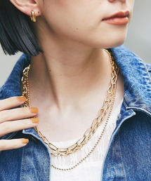 3連チェーンネックレス