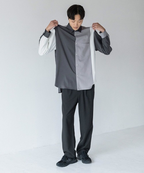 LOWRYS FARM(ローリーズファーム)の「パネルキリカエシャツ 967974(シャツ/ブラウス・メンズ・グレー/ネイビー・MEDIUM/LARGE)」の9枚目の写真