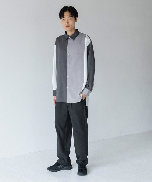 LOWRYS FARM(ローリーズファーム)の「パネルキリカエシャツ 967974(シャツ/ブラウス・メンズ・グレー/ネイビー・MEDIUM/LARGE)」の22枚目の写真