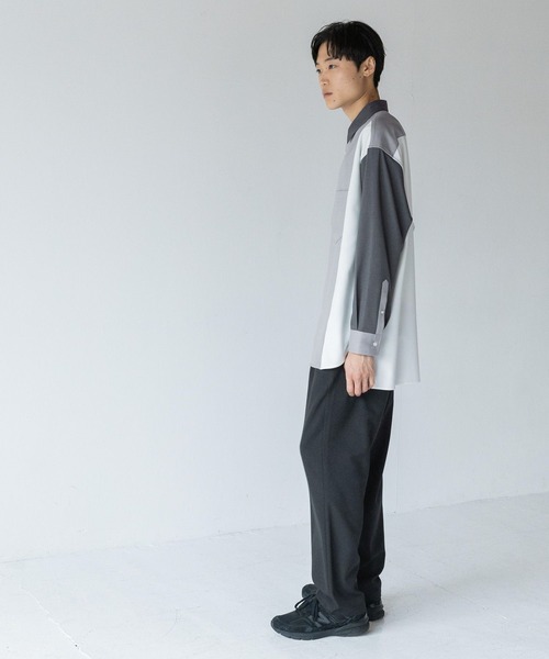 LOWRYS FARM(ローリーズファーム)の「パネルキリカエシャツ 967974(シャツ/ブラウス・メンズ・グレー/ネイビー・MEDIUM/LARGE)」の6枚目の写真