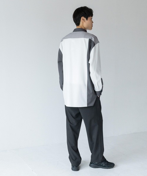 LOWRYS FARM(ローリーズファーム)の「パネルキリカエシャツ 967974(シャツ/ブラウス・メンズ・グレー/ネイビー・MEDIUM/LARGE)」の12枚目の写真