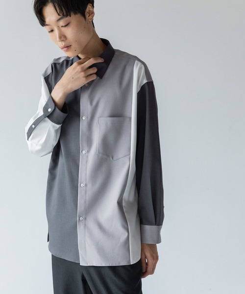 LOWRYS FARM(ローリーズファーム)の「パネルキリカエシャツ 967974(シャツ/ブラウス・メンズ・グレー/ネイビー・MEDIUM/LARGE)」の20枚目の写真