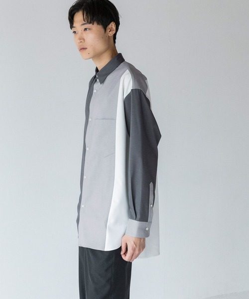 LOWRYS FARM(ローリーズファーム)の「パネルキリカエシャツ 967974(シャツ/ブラウス・メンズ・グレー/ネイビー・MEDIUM/LARGE)」の10枚目の写真