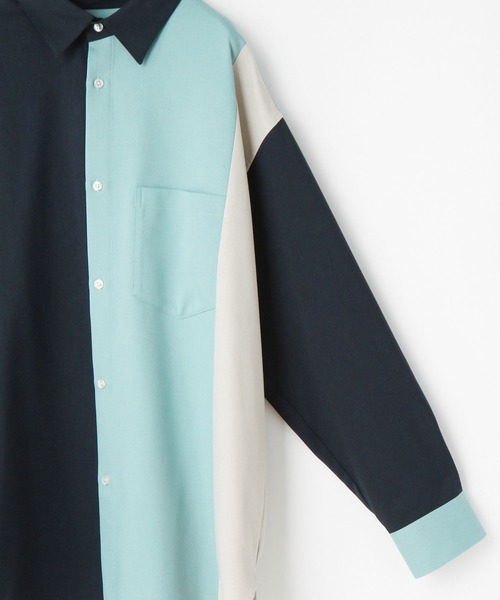 LOWRYS FARM(ローリーズファーム)の「パネルキリカエシャツ 967974(シャツ/ブラウス・メンズ・グレー/ネイビー・MEDIUM/LARGE)」の19枚目の写真