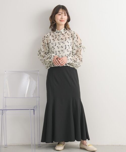 RETRO GIRL(レトロガール)の「ジョーゼットマーメイドSK(スカート・レディース・ピンク/ブルー/ナチュラル/ブラック・MEDIUM/LARGE)」の21枚目の写真