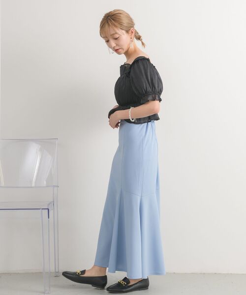 RETRO GIRL(レトロガール)の「ジョーゼットマーメイドSK(スカート・レディース・ピンク/ブルー/ナチュラル/ブラック・MEDIUM/LARGE)」の13枚目の写真