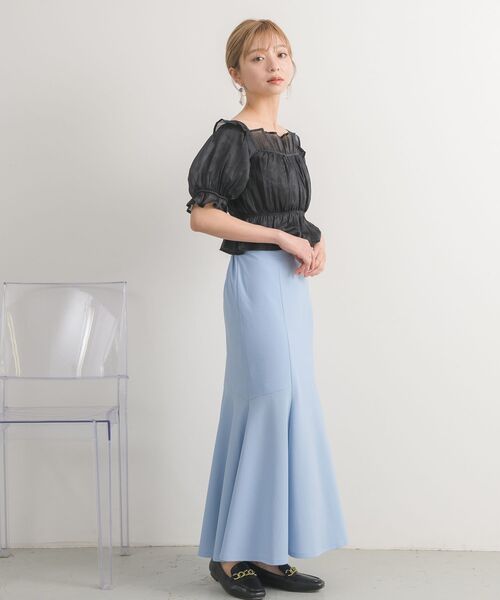 RETRO GIRL(レトロガール)の「ジョーゼットマーメイドSK(スカート・レディース・ピンク/ブルー/ナチュラル/ブラック・MEDIUM/LARGE)」の12枚目の写真