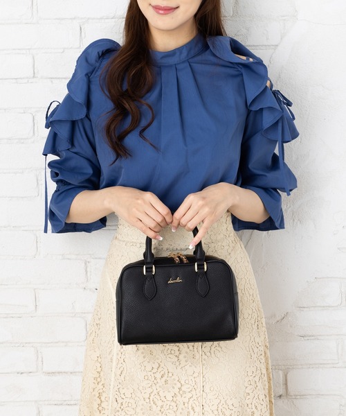 dazzlin（ダズリン）の「dazzlin/ダズリン　シュリンク２wayスクエアボストン（ボストンバッグ・レディース・ベージュ系その他/ブルーグレー/ローズ/ブラック/アイボリー・FREE）」の21枚目の写真