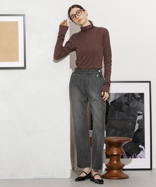 PICCADILLY（ピカデリー）の「PICCADILLY/別注 RENEE ランチパンツ(セットアップ可)（デニムパンツ・レディース・ブラック/ブルー・26/25）」の10枚目の写真