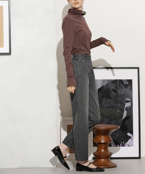 PICCADILLY（ピカデリー）の「PICCADILLY/別注 RENEE ランチパンツ(セットアップ可)（デニムパンツ・レディース・ブラック/ブルー・26/25）」の15枚目の写真