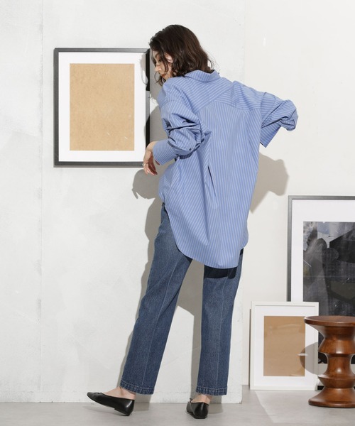 PICCADILLY（ピカデリー）の「PICCADILLY/別注 RENEE ランチパンツ(セットアップ可)（デニムパンツ・レディース・ブラック/ブルー・26/25）」の4枚目の写真