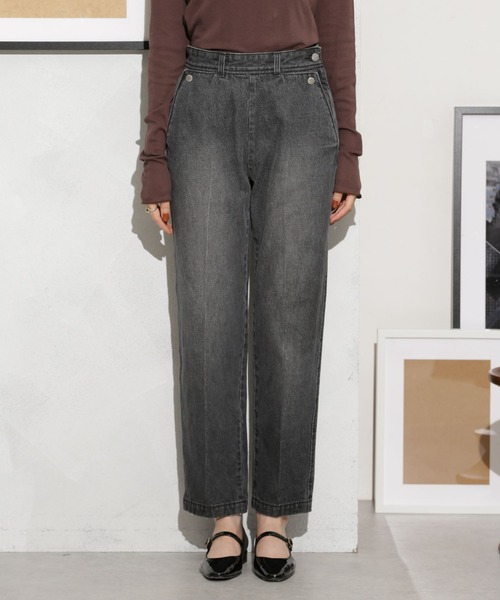 PICCADILLY（ピカデリー）の「PICCADILLY/別注 RENEE ランチパンツ(セットアップ可)（デニムパンツ・レディース・ブラック/ブルー・26/25）」の16枚目の写真