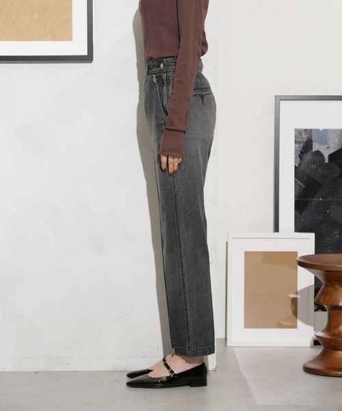 PICCADILLY（ピカデリー）の「PICCADILLY/別注 RENEE ランチパンツ(セットアップ可)（デニムパンツ・レディース・ブラック/ブルー・26/25）」の17枚目の写真