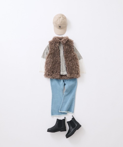 CIAOPANIC TYPY(チャオパニックティピー)の「【KIDS】スタンドファーベスト(ベスト・キッズ・アイボリー/ブラウン・M/XL/XXL)」の4枚目の写真