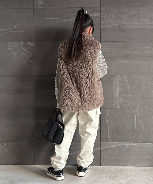 CIAOPANIC TYPY(チャオパニックティピー)の「【KIDS】スタンドファーベスト(ベスト・キッズ・アイボリー/ブラウン・M/XL/XXL)」の17枚目の写真