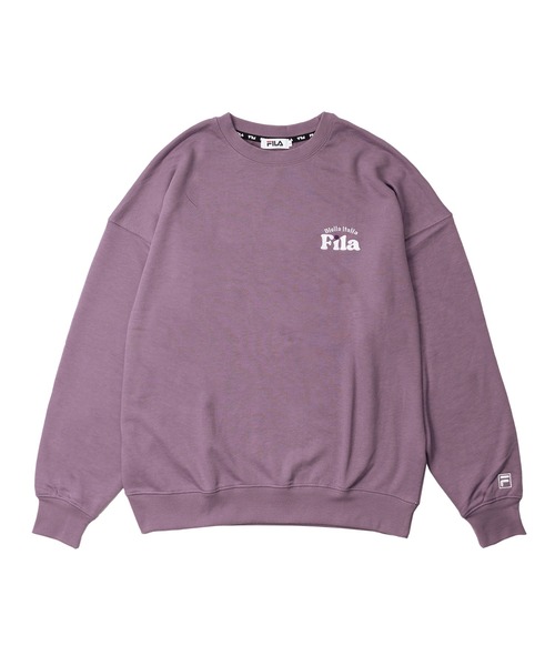 FILA(フィラ)の「FILA フィラ WEB限定 別注 ワンポイント デザイン ロゴ 刺繍 オーバーサイズ 長袖 スウェット トレーナー 裏毛(スウェット・メンズ・パープル/ネイビー/オフホワイト・LL/L/M)」の3枚目の写真