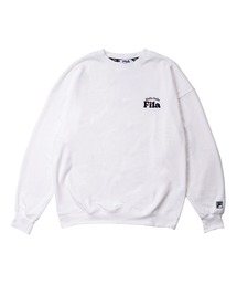 FILA | FILA フィラ WEB限定 別注 ワンポイント デザイン ロゴ 刺繍 オーバーサイズ 長袖 スウェット トレーナー 裏毛(スウェット)