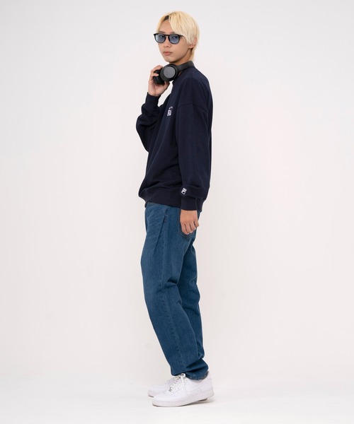 FILA(フィラ)の「FILA フィラ WEB限定 別注 ワンポイント デザイン ロゴ 刺繍 オーバーサイズ 長袖 スウェット トレーナー 裏毛(スウェット・メンズ・パープル/ネイビー/オフホワイト・LL/L/M)」の18枚目の写真