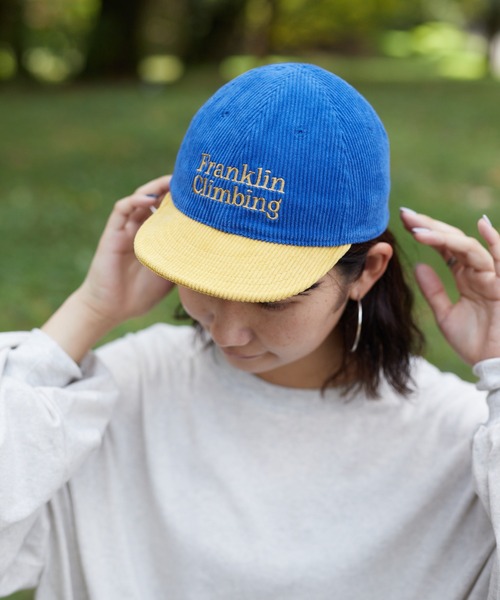 Franklin Climbing(フランクリンクライミング)の「【Franklin Climbing】コーデュロイバイカラーCAP(キャップ・レディース・ブルー/バイオレット/オリーブ・ONE SIZE)」の4枚目の写真