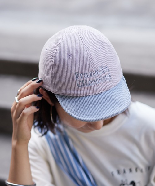 Franklin Climbing(フランクリンクライミング)の「【Franklin Climbing】コーデュロイバイカラーCAP(キャップ・レディース・ブルー/バイオレット/オリーブ・ONE SIZE)」の5枚目の写真