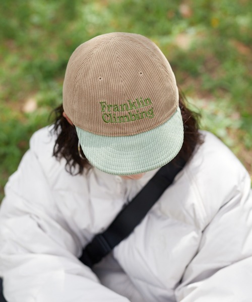 Franklin Climbing(フランクリンクライミング)の「【Franklin Climbing】コーデュロイバイカラーCAP(キャップ・レディース・ブルー/バイオレット/オリーブ・ONE SIZE)」の6枚目の写真