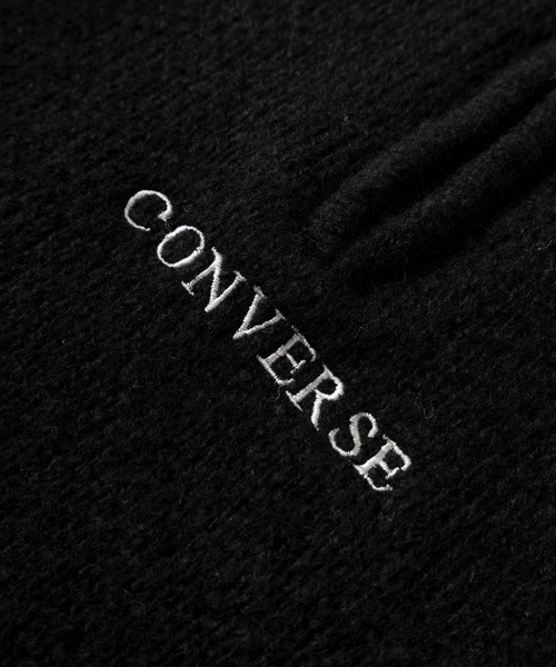 CONVERSE(コンバース)の「【CONVERSE/コンバース】 ワンポイント刺繍&BIGロゴデザイン ダブルジャガード織 ハーフジップ長袖ニット/ ビッグシルエット(ニット/セーター・メンズ・ブラック/グレイッシュベージュ/ホワイト/サックスブルー・L/M/XL)」の10枚目の写真