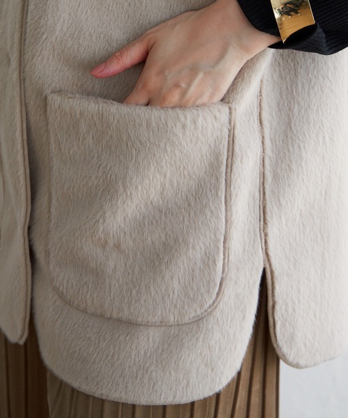 ikka（イッカ）の「ファーリバーシブルベスト（ダウンベスト・レディース・グレー/ベージュ・S/M/L）」の17枚目の写真