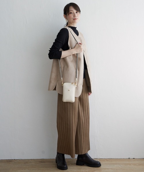 ikka（イッカ）の「ファーリバーシブルベスト（ダウンベスト・レディース・グレー/ベージュ・S/M/L）」の11枚目の写真