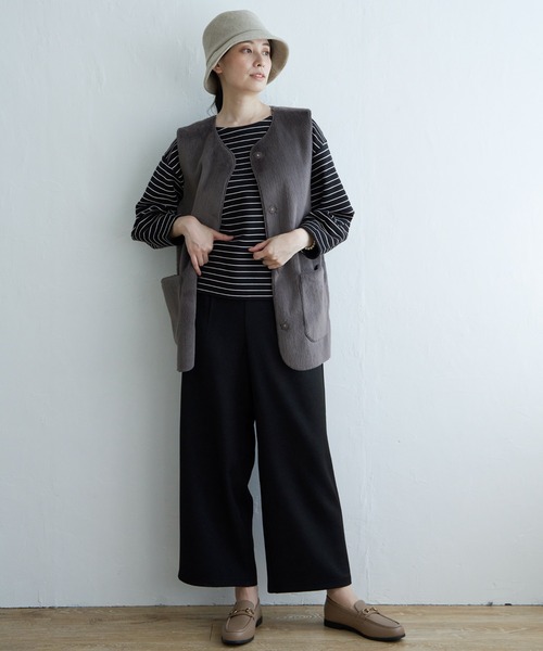 ikka（イッカ）の「ファーリバーシブルベスト（ダウンベスト・レディース・グレー/ベージュ・S/M/L）」の5枚目の写真