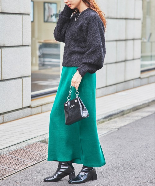 DISCUS（ディスカス）の「【DISCUS】ダブルジャガードナロータイトスカート 3487-8470（スカート・レディース・ブラック/パープル/グリーン/オレンジ・M/L）」の8枚目の写真