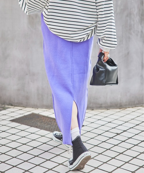 DISCUS（ディスカス）の「【DISCUS】ダブルジャガードナロータイトスカート 3487-8470（スカート・レディース・ブラック/パープル/グリーン/オレンジ・M/L）」の11枚目の写真