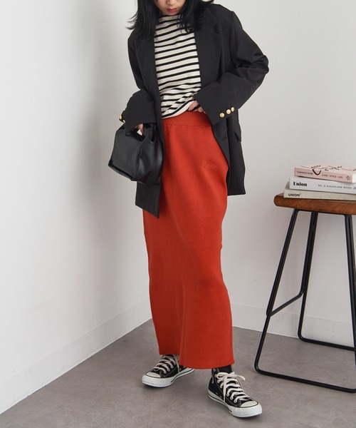 DISCUS（ディスカス）の「【DISCUS】ダブルジャガードナロータイトスカート 3487-8470（スカート・レディース・ブラック/パープル/グリーン/オレンジ・M/L）」の18枚目の写真