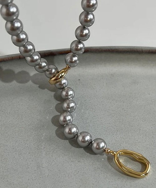 未使用に近い♡エムドットem. パールビッグパールジレ セール】【 ammy. / エイミードット 】 シルバー パール