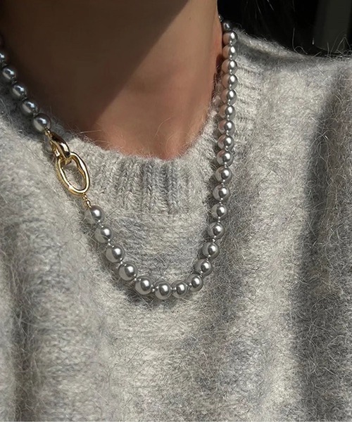 未使用に近い♡エムドットem. パールビッグパールジレ セール】【 ammy. / エイミードット 】 シルバー パール