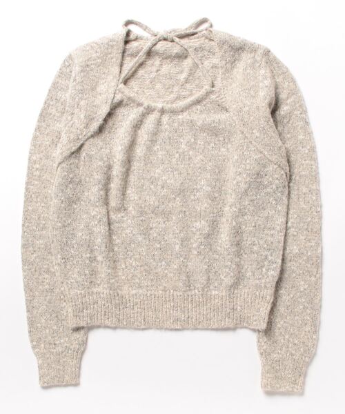 aimoha(アイモハ)の「セットアップ風ニットトップス(ニット/セーター・レディース・チョコ/グレー/ベージュ・FREE)」の22枚目の写真