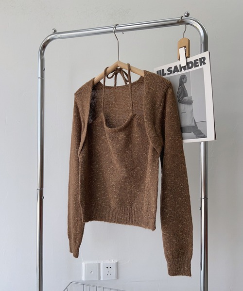 aimoha(アイモハ)の「セットアップ風ニットトップス(ニット/セーター・レディース・チョコ/グレー/ベージュ・FREE)」の17枚目の写真