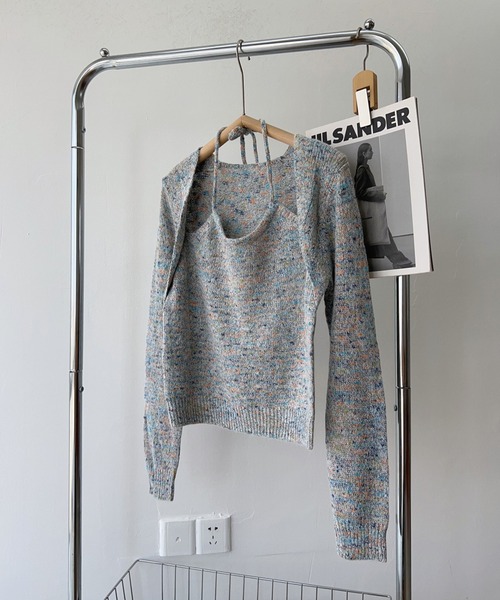 aimoha(アイモハ)の「セットアップ風ニットトップス(ニット/セーター・レディース・チョコ/グレー/ベージュ・FREE)」の18枚目の写真