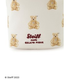 ジェラートピケとSteiffのコラボ　ぬいぐるみ　総柄バニティポーチ gelato pique（ジェラートピケ）の「【Steiff】総柄バニティ